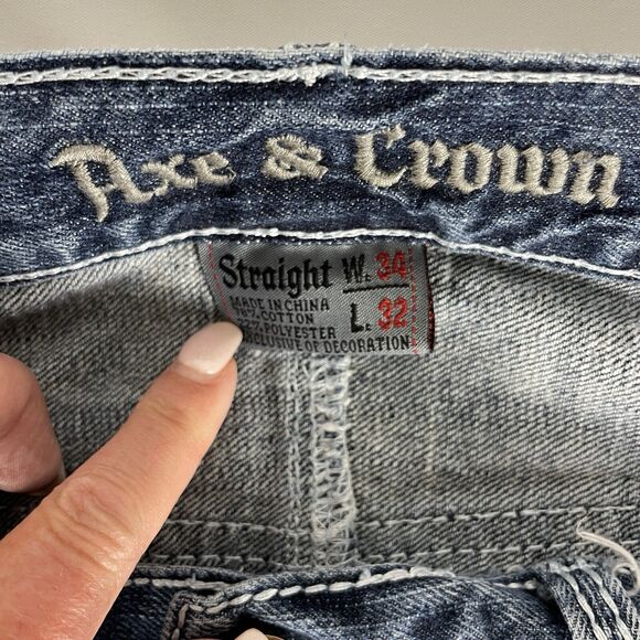 Axe & Crown Handcrafted Outlaw Denim Straight Fit Men's size 34x32 - Picture 4 of 7